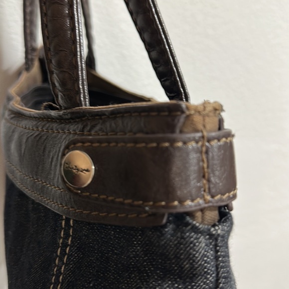 Thirty-One Denim Bag with Brown Leather Trim - Picture 7 of 7